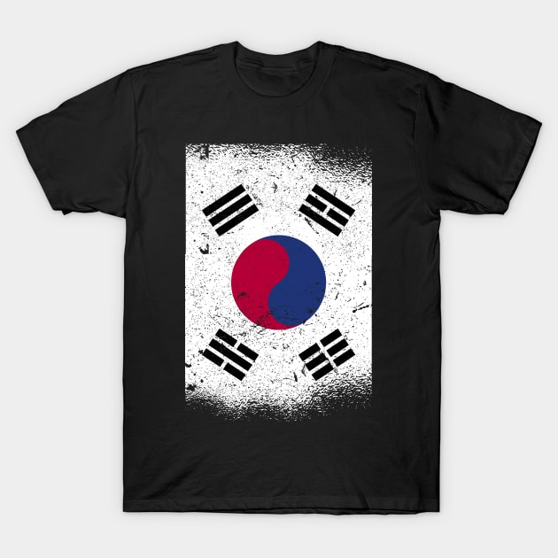 Vintage Distressed South Korea Flag T-Shirt by BramCrye